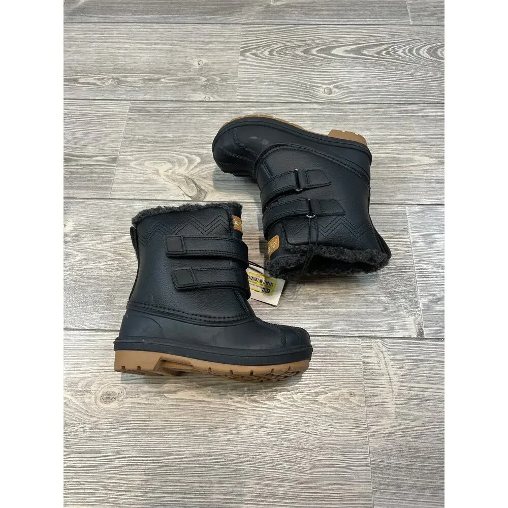 Cat & Jack Toddler Denver Waterproof Snow Boots Black 10 NWT